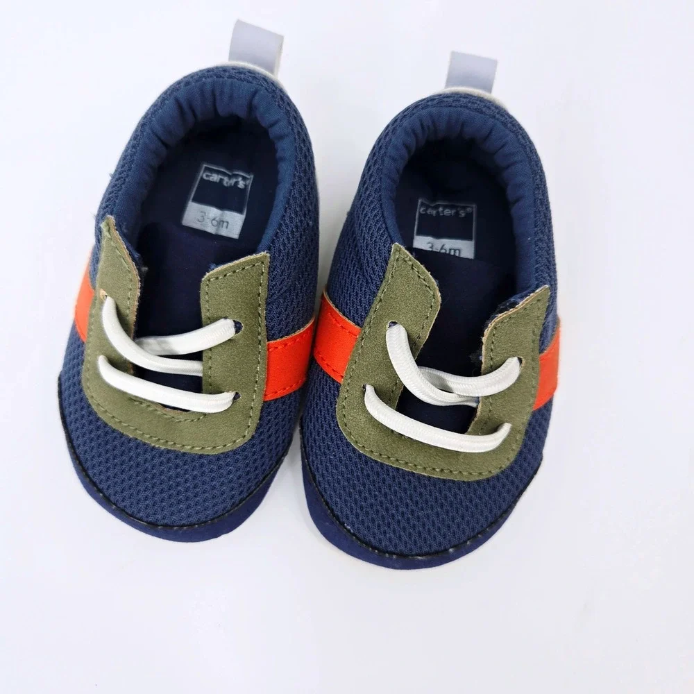 Lot of 3 Infant Baby Boys Crib Shoes‎ Sneakers Size 2 3-6M Carter's TMNT